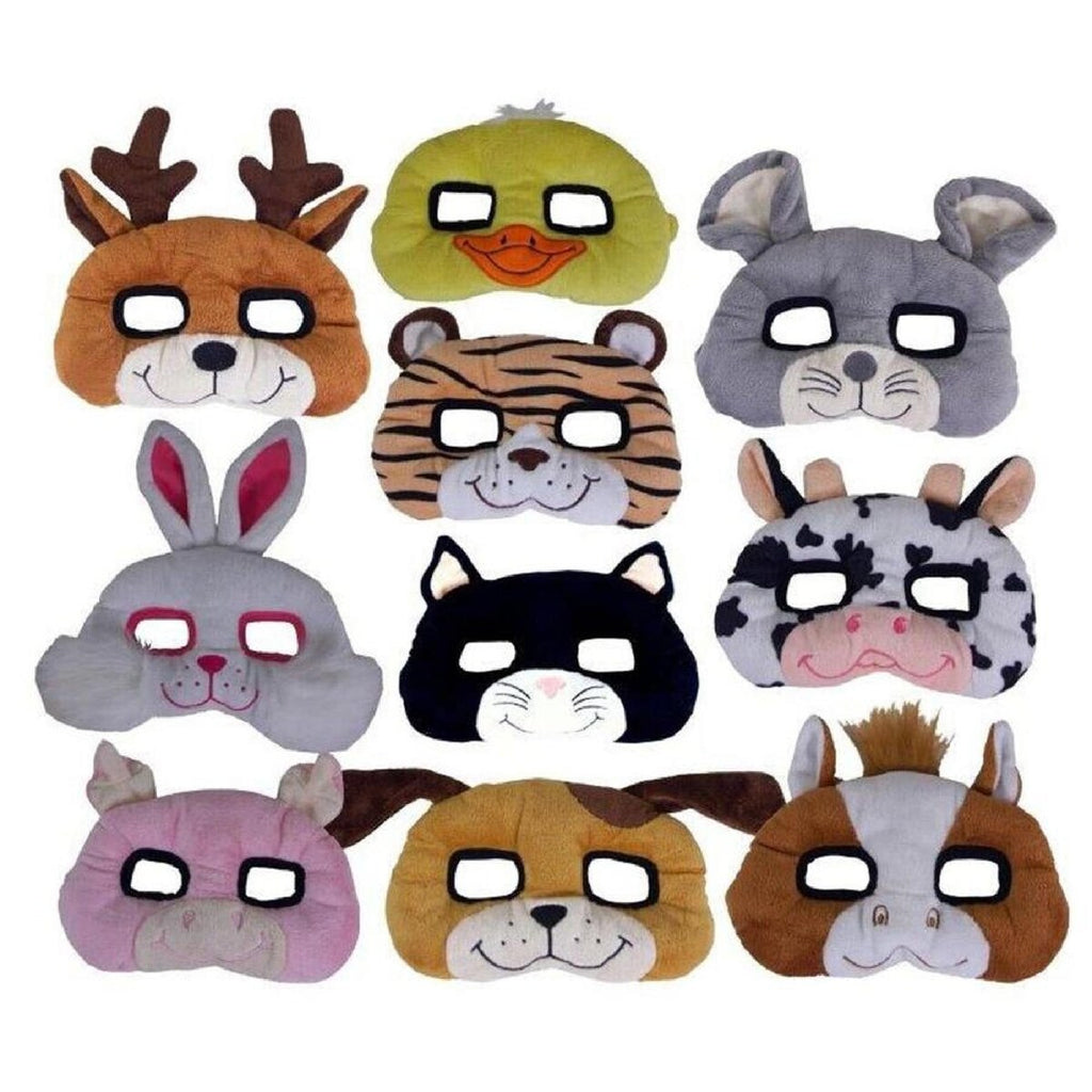 Animal Masks Dress Up Role Play Costume Assorted set of 10