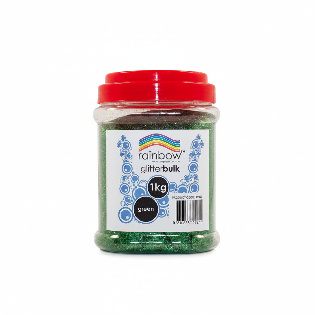 Glitter Bulk 1 kg Jar Green