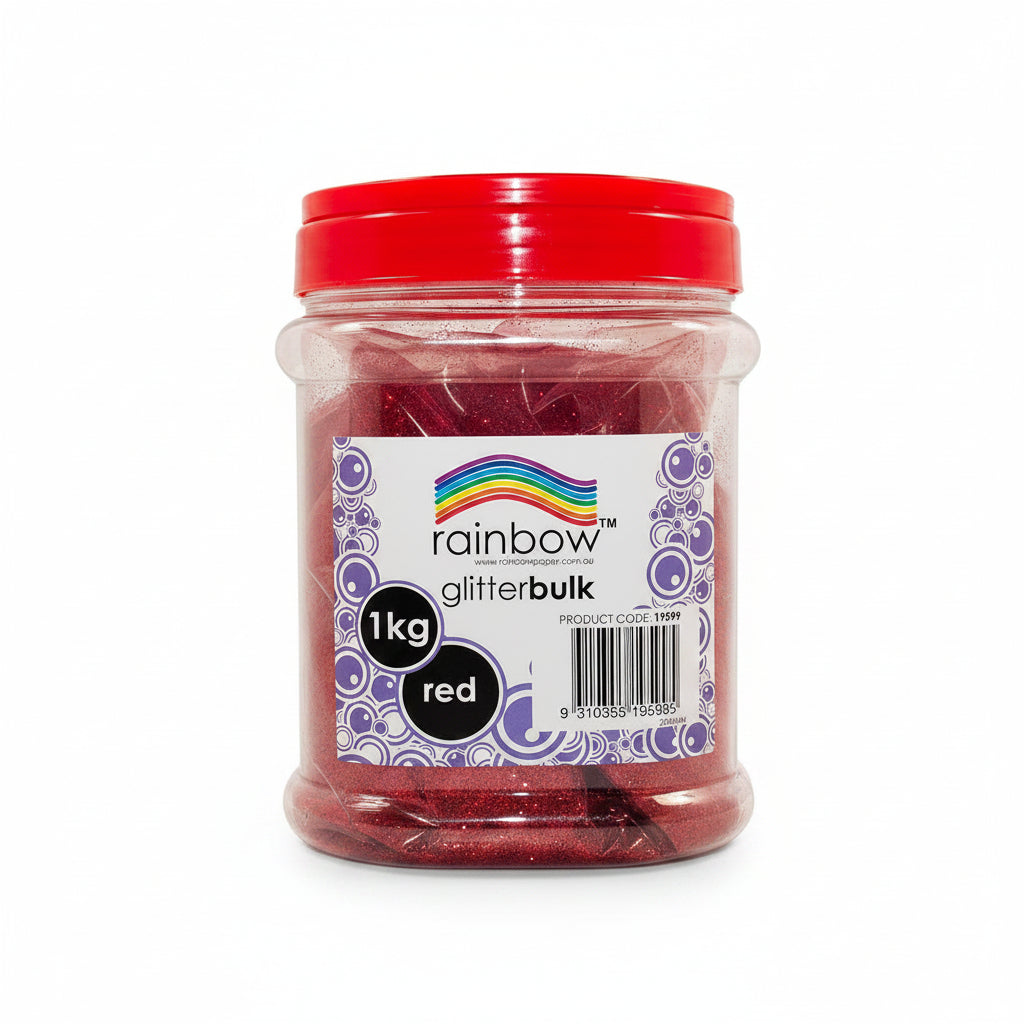 Glitter Bulk 1 kg Jar Red