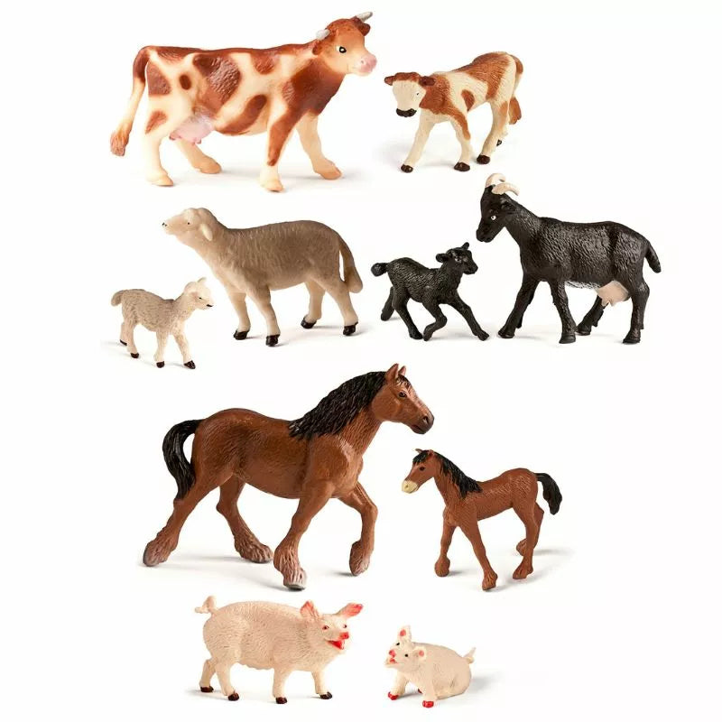 Miniland Farm Animals with Babies Set of 10