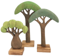 African Trees Coloured - 3pc