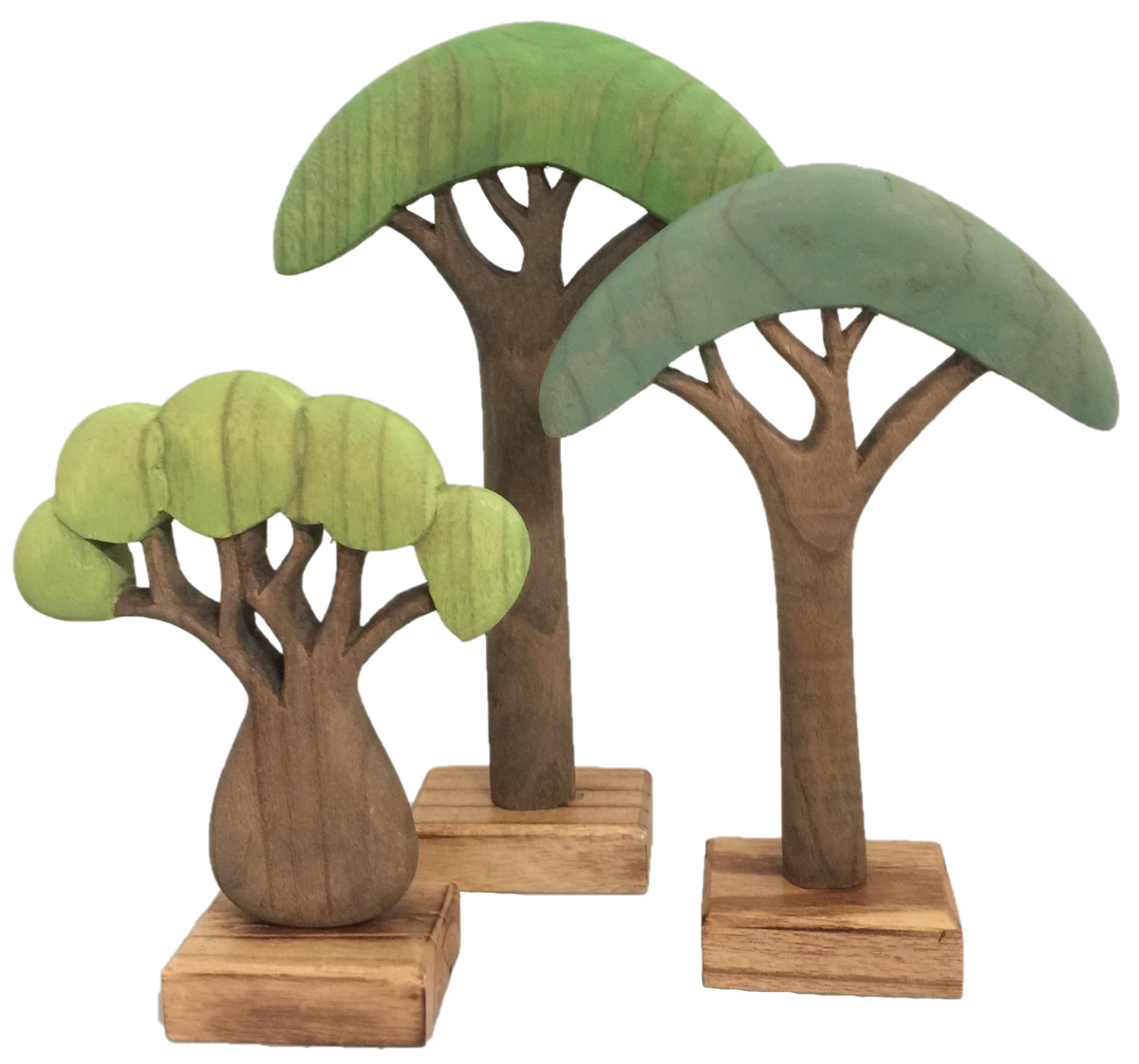 African Trees Coloured - 3pc
