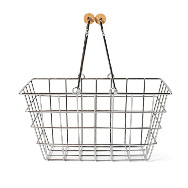 Metal Shopping Basket with Handles