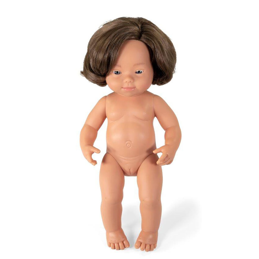 Anatomically Correct Baby Doll Caucasian Girl with Down Syndrome 38cm