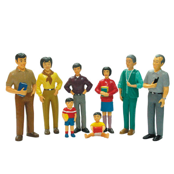 Miniland Figures Asian Family 8 Pcs