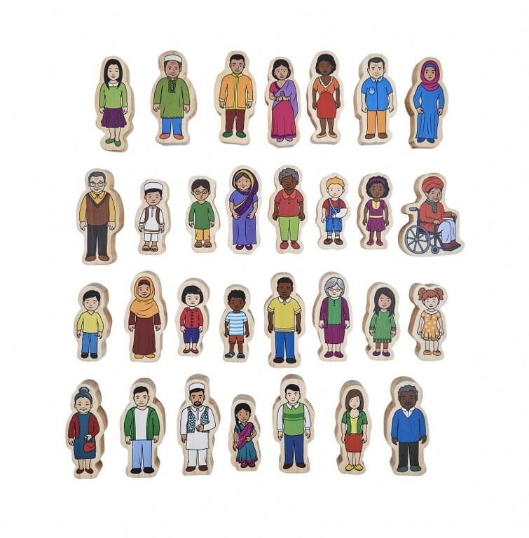 My Family Wooden People Set of 30