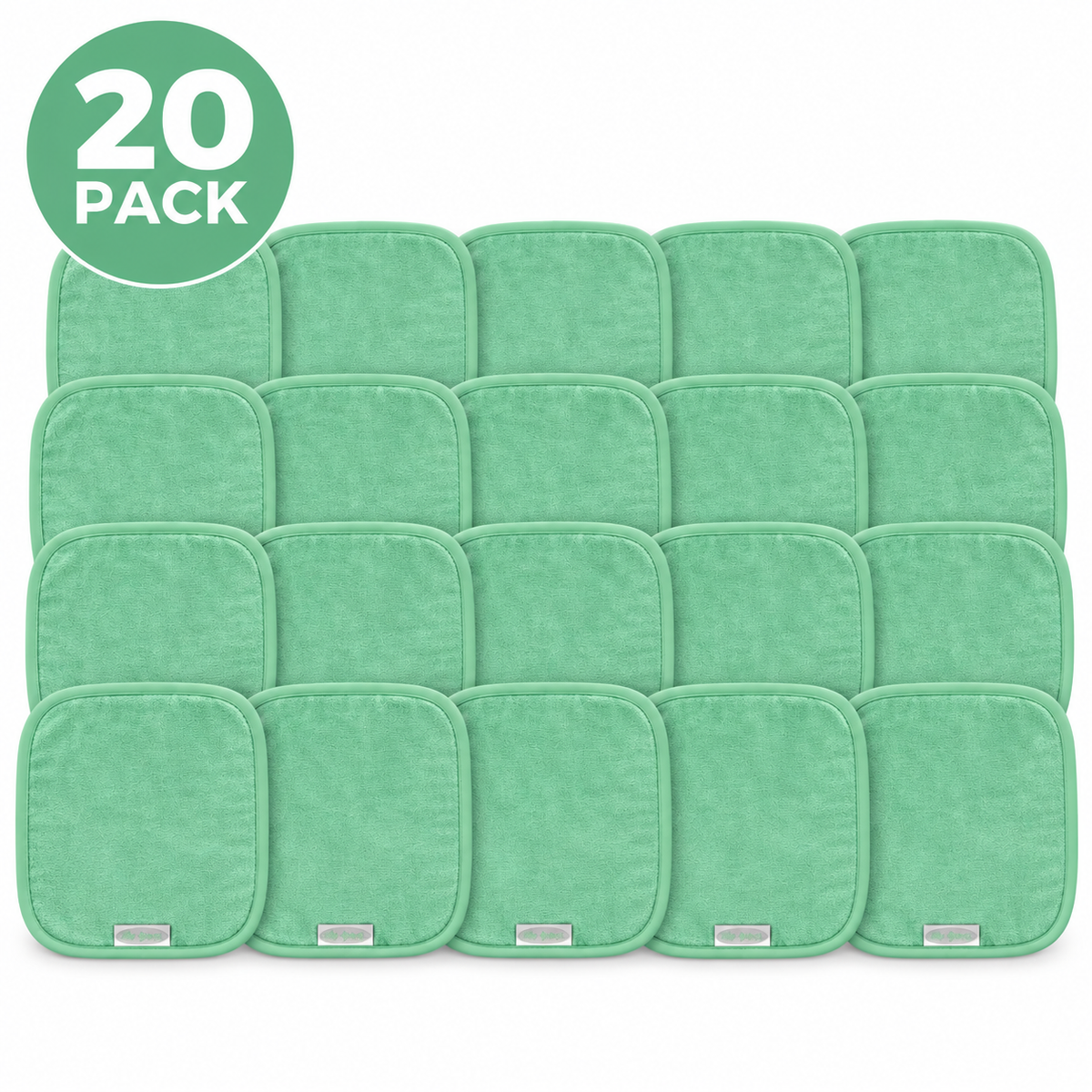 TOWEL FACE CLOTH MINT- pk 20